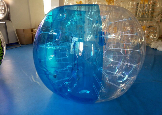 China Sportspiel-im Freien aufblasbarer Blasen-Fußball, aufblasbarer Stoßball-halbes Blau fournisseur