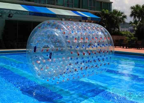 China Wasser-Freizeitpark-im Freien aufblasbarer Rollen-Ball mit bunten Punkten fournisseur