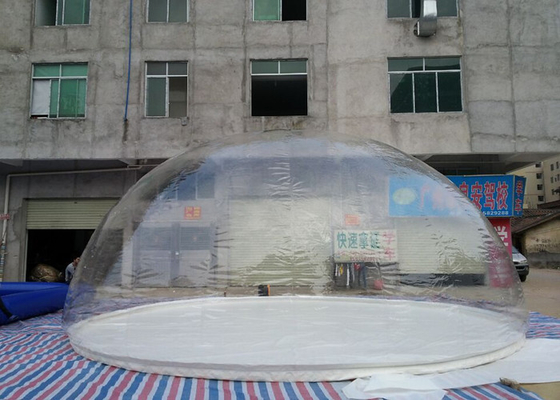 China Kundenspezifisches Logo druckte aufblasbares transparentes Blasen-Zelt 8m Durchmessers für die Werbung fournisseur