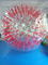 Bedecken Sie roter Schnur aufblasbarer Zorb-Ball-aufblasbaren menschlichen Hamster-Ball 2.8m x 1.8m Durchmesser mit Gras fournisseur