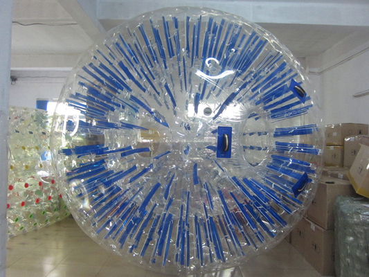 China Kundenspezifischer blauer aufblasbarer Zorb-Ball/Vergnügungspark-Hamster-Bälle für Menschen fournisseur