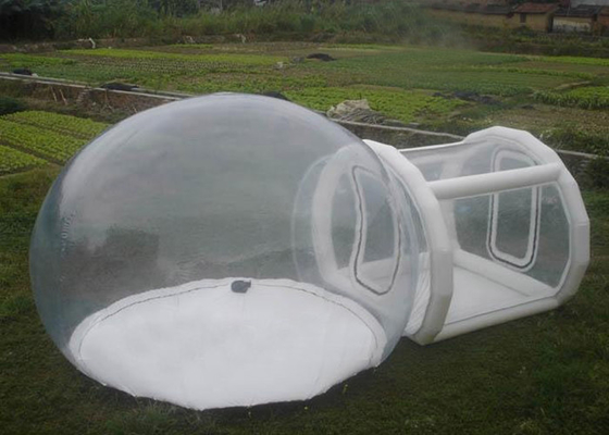 China Aufblasbares transparentes Blasen-Zelt mit Tunnel 0.6mm Blasen-Zelt PVC-freien Raumes fournisseur