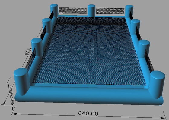 Gewohnheit 0.9mm quadratischer aufblasbarer Swimmingpool PVCs wasserdicht 9.5mL x 6.4mW fournisseur
