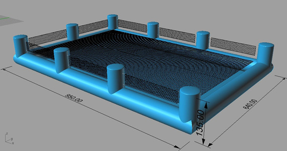 Gewohnheit 0.9mm quadratischer aufblasbarer Swimmingpool PVCs wasserdicht 9.5mL x 6.4mW fournisseur
